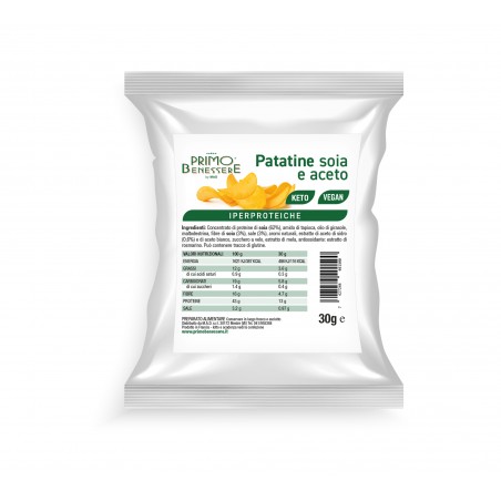 10  Patatine Proteiche soia aceto+chili KETO da 30g