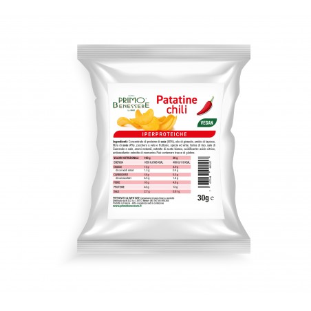10  Patatine Proteiche soia aceto+chili KETO da 30g