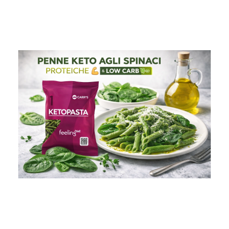 10 Penne KETO agli spinaci da 50g